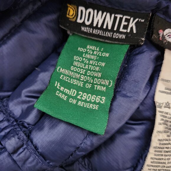 LL Bean Ultralight 850 Down Sweater Quilted Puffer Jacket Blue Womens Small Coat - Picture 5 of 8